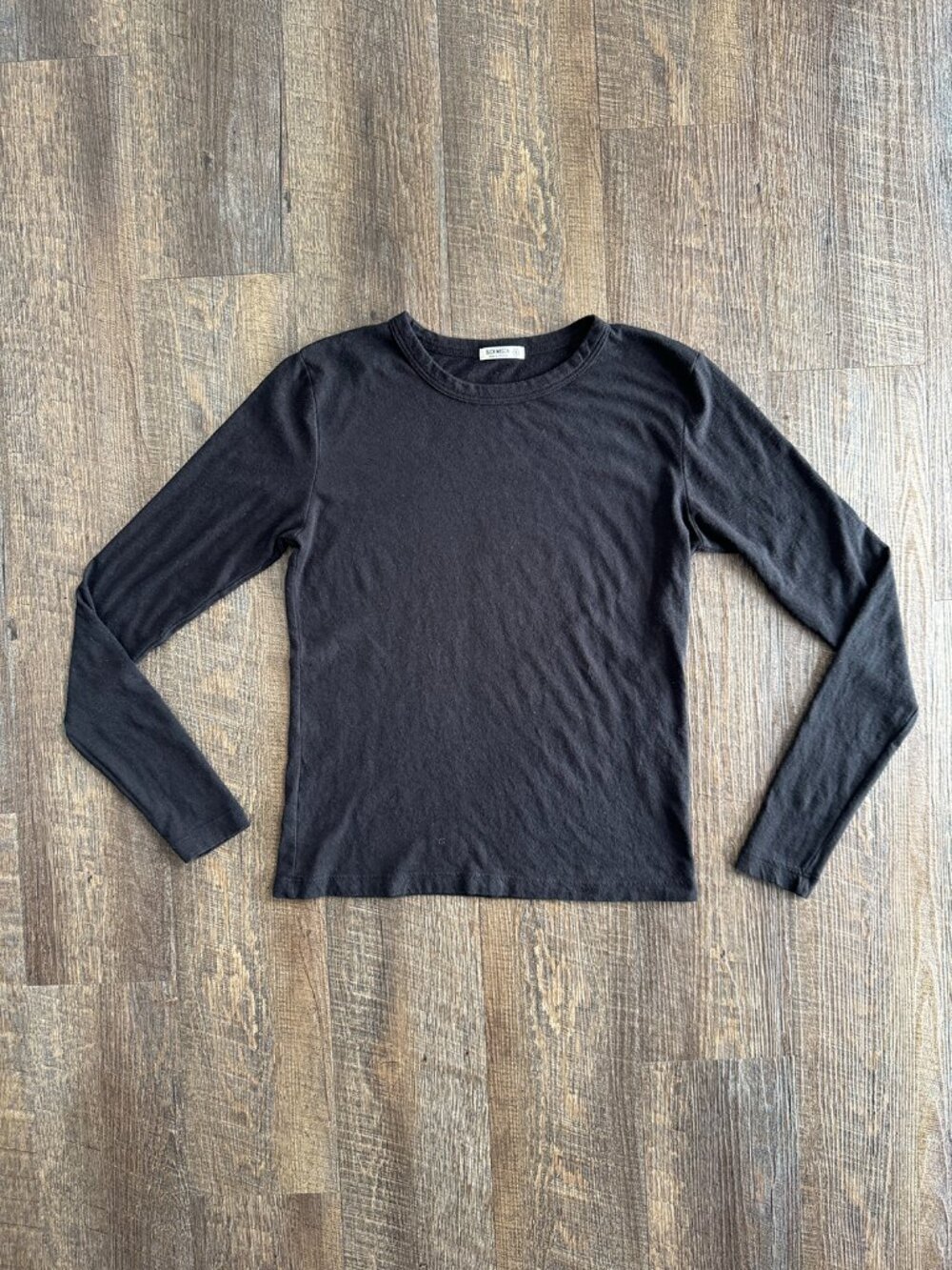 Buck Mason Black Cloud Jersey Crew Long Sleeve Shirt - Size S